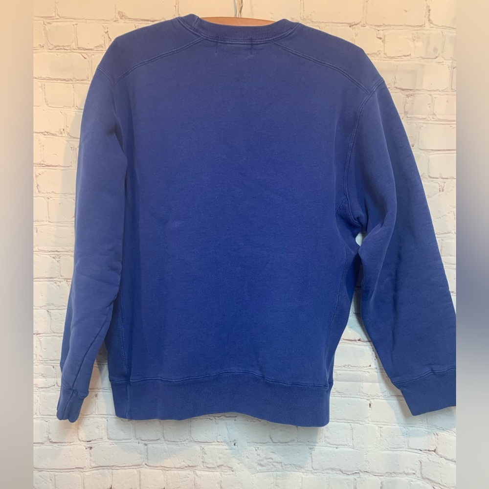 Vintage Eddie Bauer Reverse Weave Blue Sweatshirt Size M - Picture 6 of 6
